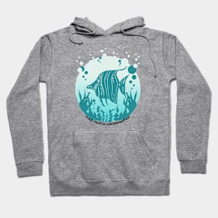 Find Peace Underwater Retro Fish Hoodie